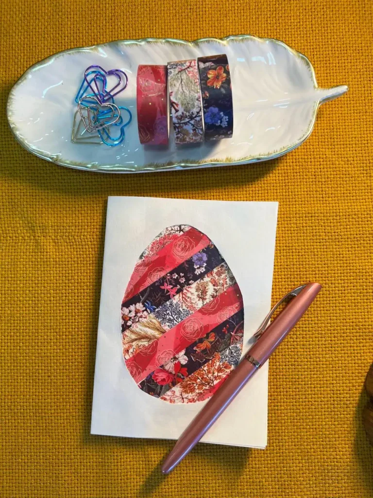 Cartão decorato de páscoa utilizando Washi tape