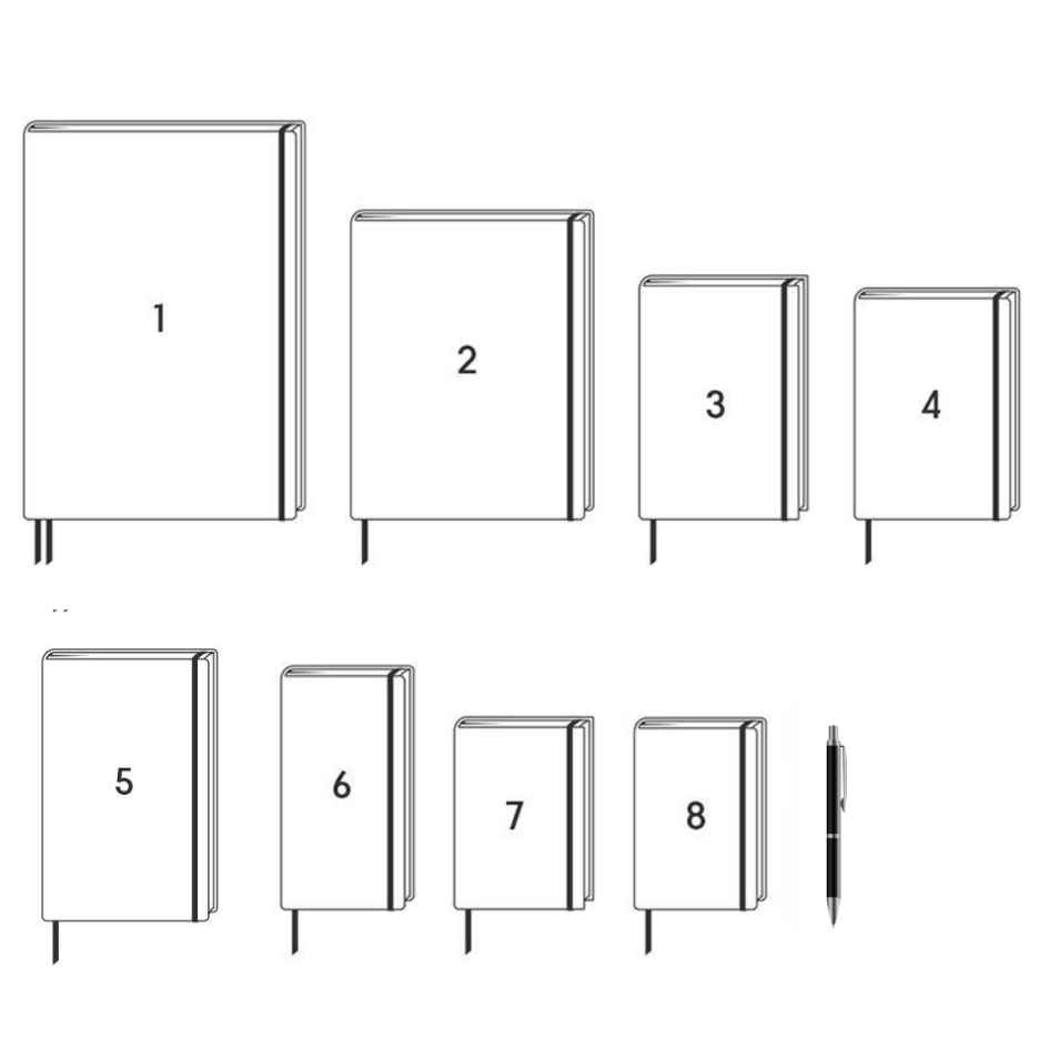 Guia de Tamanhos Paperblanks